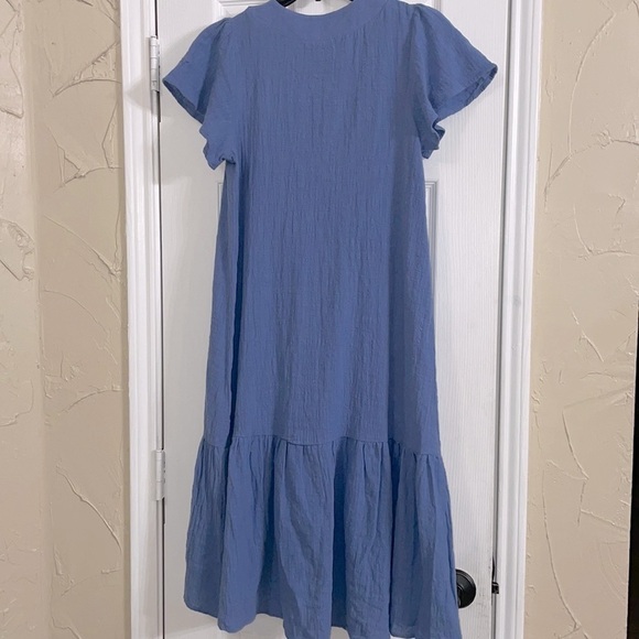 AGNES & Dora 💕 Bates Cotton Dress in a beachy Blue NWT - Picture 3 of 8